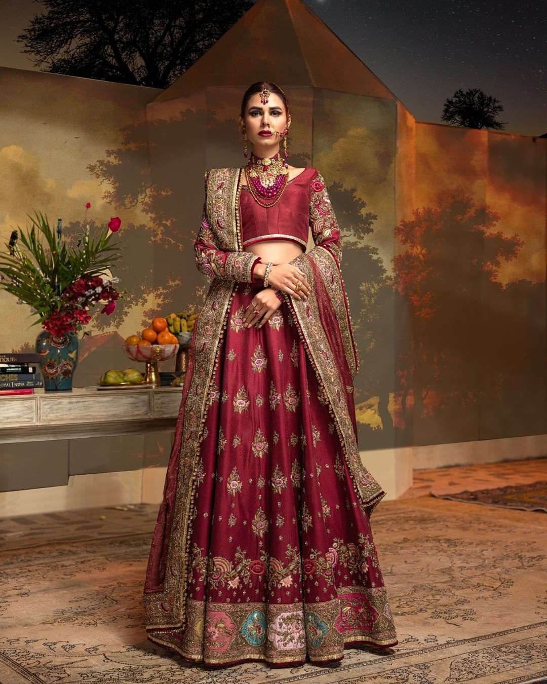 Maroon Pakistani Bridal Lehenga - Royalty for Your Wedding