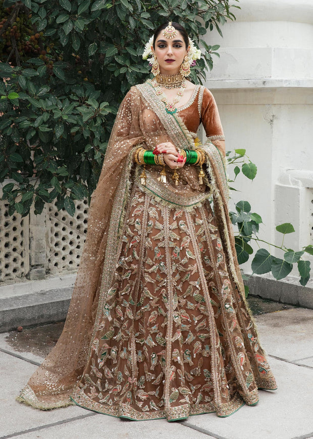 Royal Net Lehenga and Velvet Choli Bridal Wedding Dress