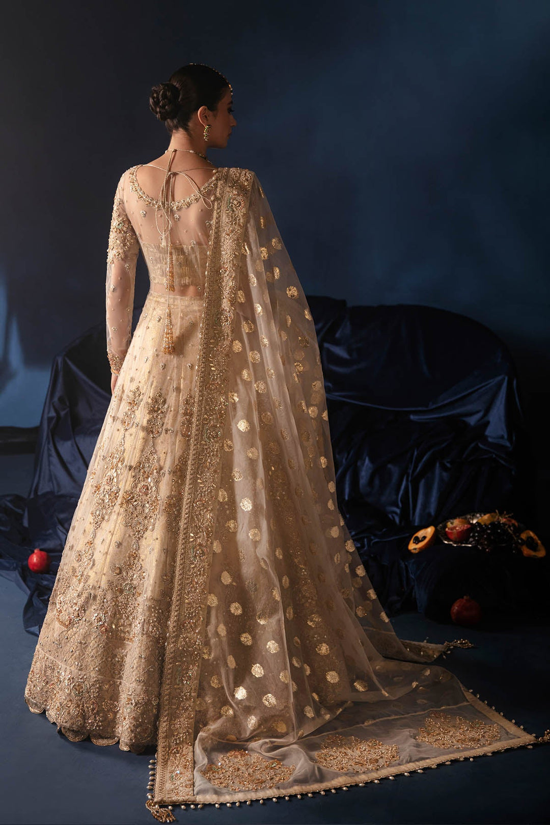 Luxury Nikkah Dress: Bridal Lehenga & Pishwas Frock Style
