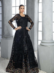 Royal Pakistani Black Dress in Wedding Sharara Kameez Style