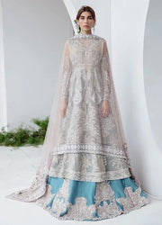 Royal Pakistani Bridal Dress in Frock and Lehenga Style