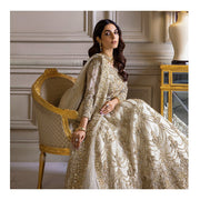 Royal Pakistani Bridal Dress in Lehenga Frock Dupatta Style