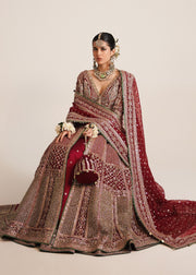 Royal Pakistani Bridal Dress in Pishwas and Lehenga Style