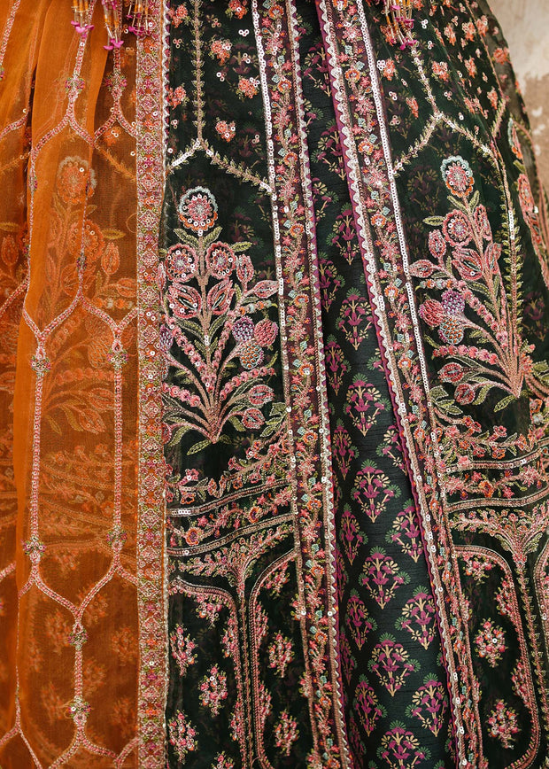 Royal Pakistani Bridal Dress in Traditional Pishwas Style