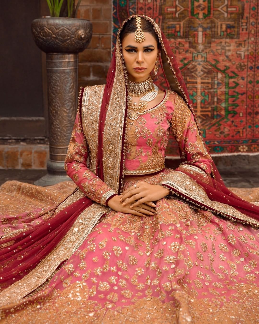 Luxury Pakistani Bridal Lehenga Choli with Dupatta