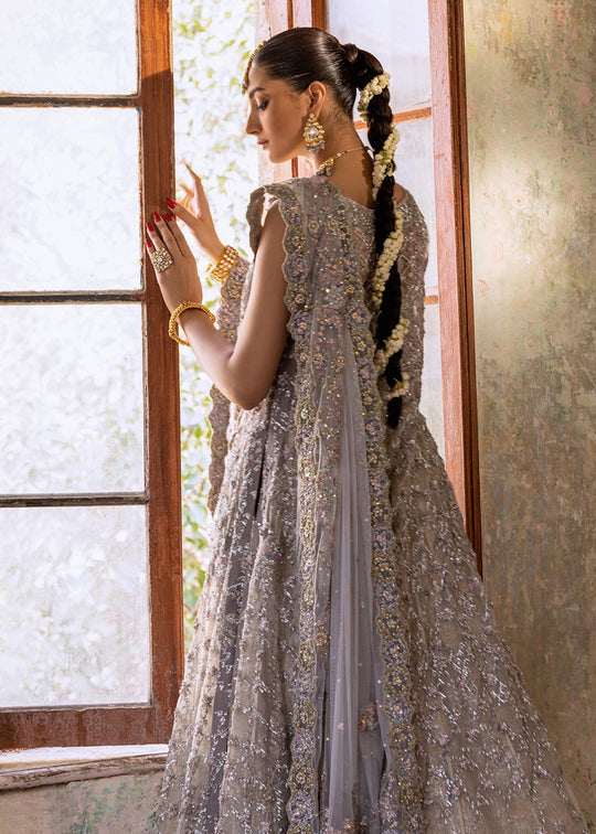 Royal Pakistani Bridal Gown with Lehenga and Dupatta Dress