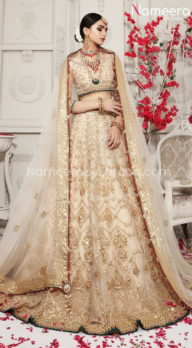 Royal Pakistani Bridal Lehenga Choli for Wedding Front Look