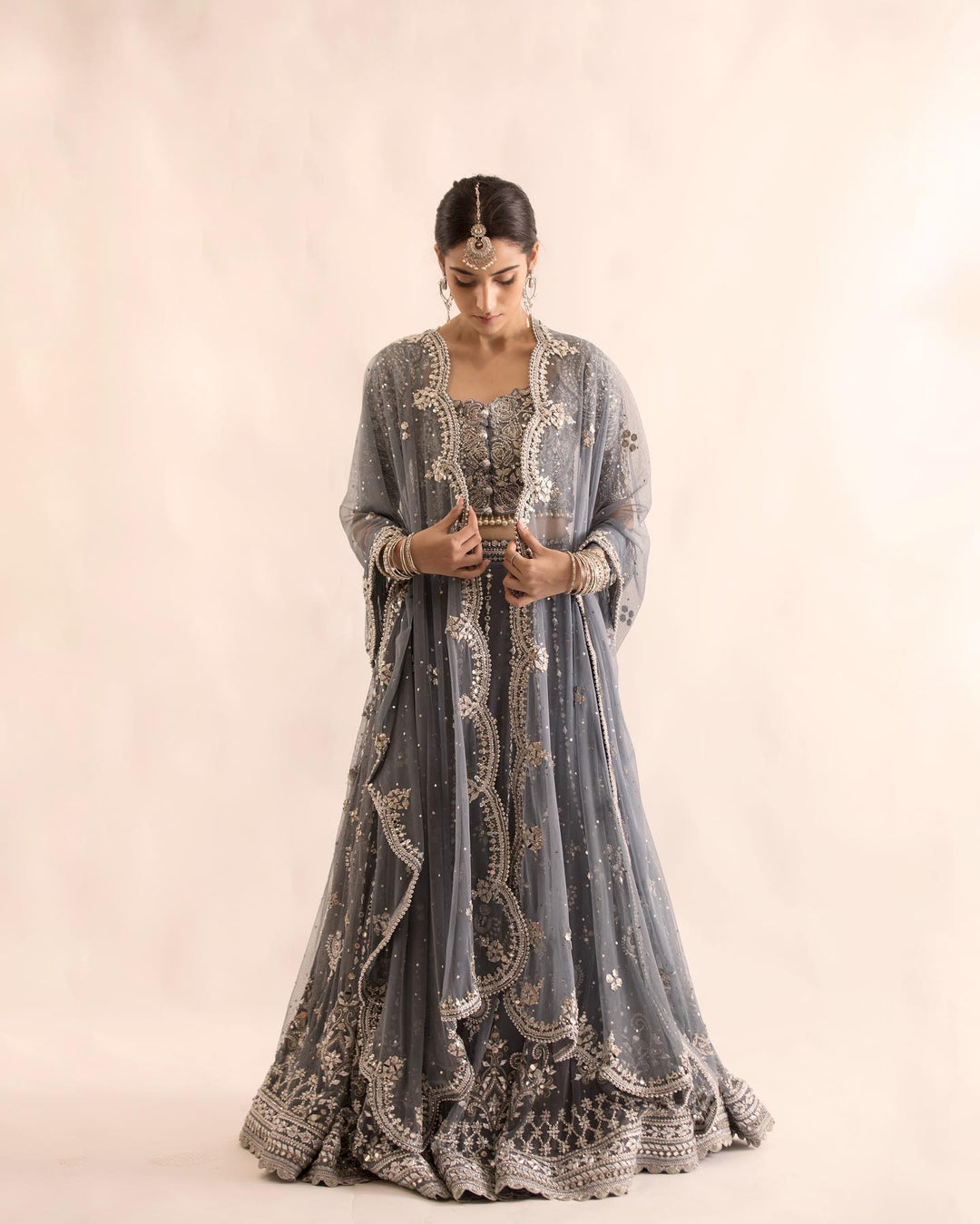 Luxurious Pakistani Bridal Lehenga with Choli & Dupatta
