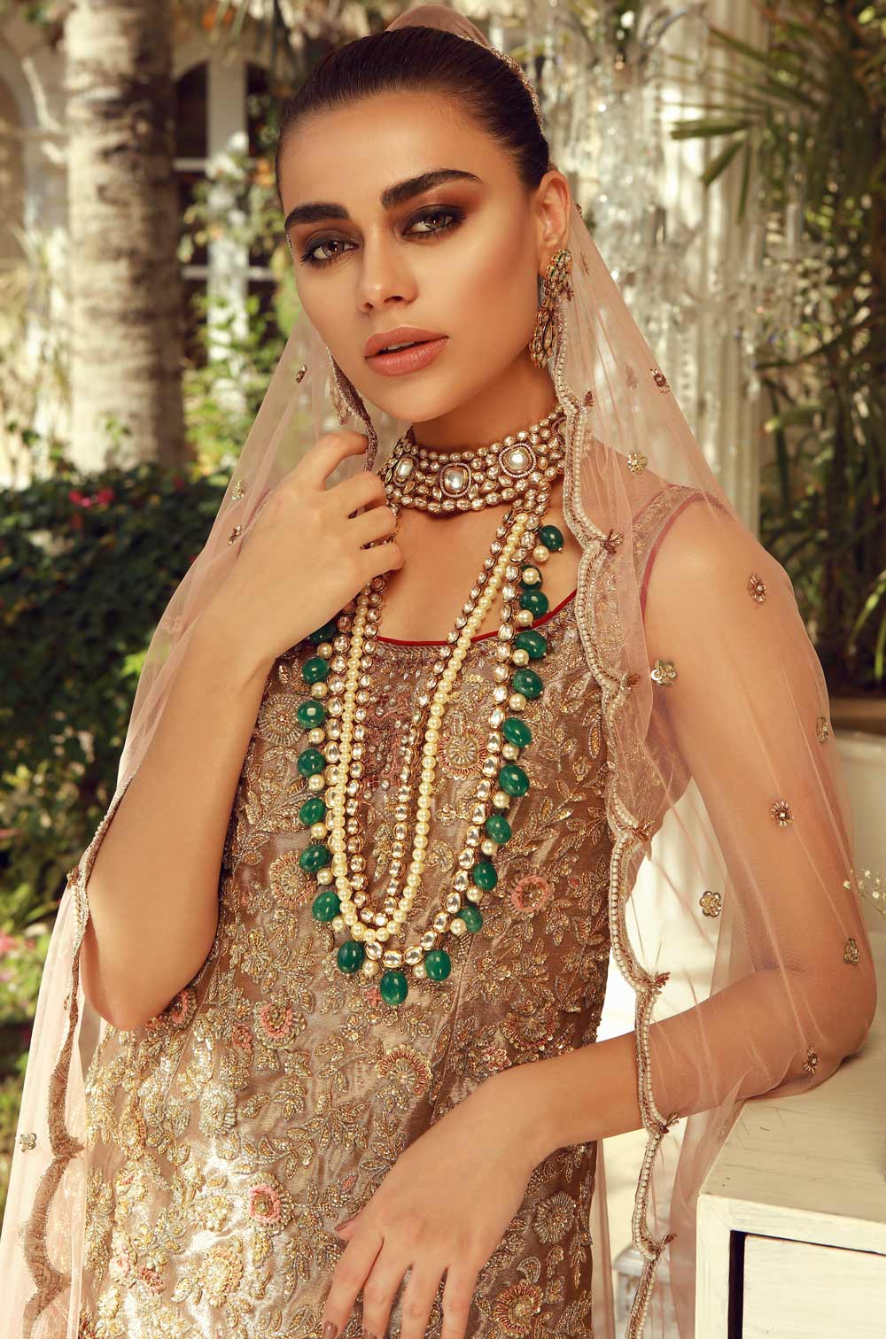 Elegant Pakistani Bridal Lehenga with Embellished Shirt & Dupatta