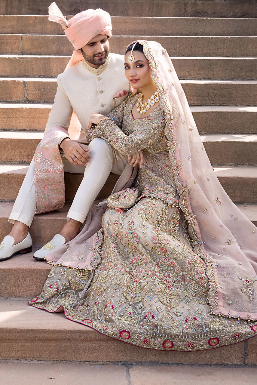 Luxury Pakistani Bridal Lehenga with Shirt & Dupatta