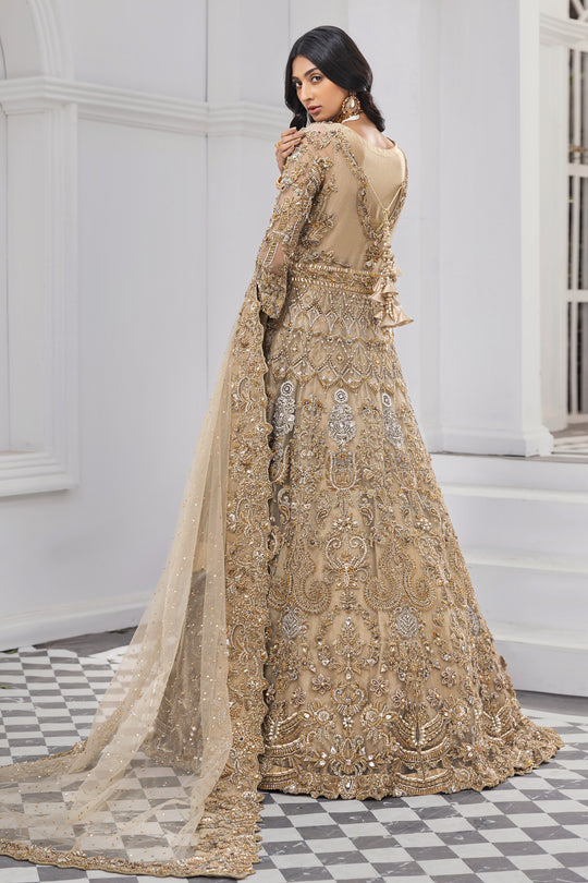 Golden Gold Pakistani Dress Royal Pakistani Bridal Maxi With Lehenga Dress In Golden Color Nameera By Farooq Golden Gold Pakistani Dress Royal Pakistani Bridal Maxi With Lehenga Dress In Golden Color Nameera By Farooq