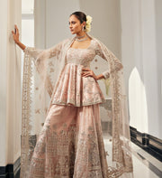 Royal Pakistani Bridal Wear in Sharara Kameez Style Online