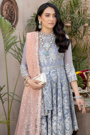 Royal Pakistani Eid Dress in Organza Frock and Sharara Style