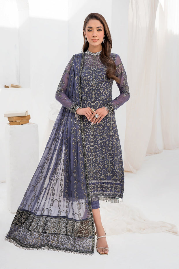 Royal Pakistani Embroidered Wedding Dress in Kameez Trouser Style 2023