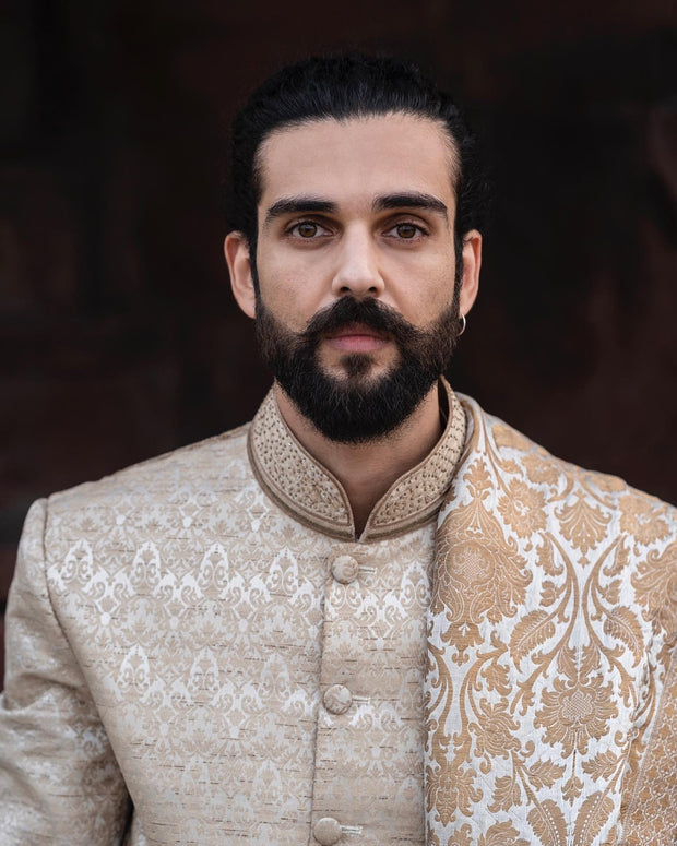 Royal Pakistani Groom Dress in Embroidered Sherwani Style