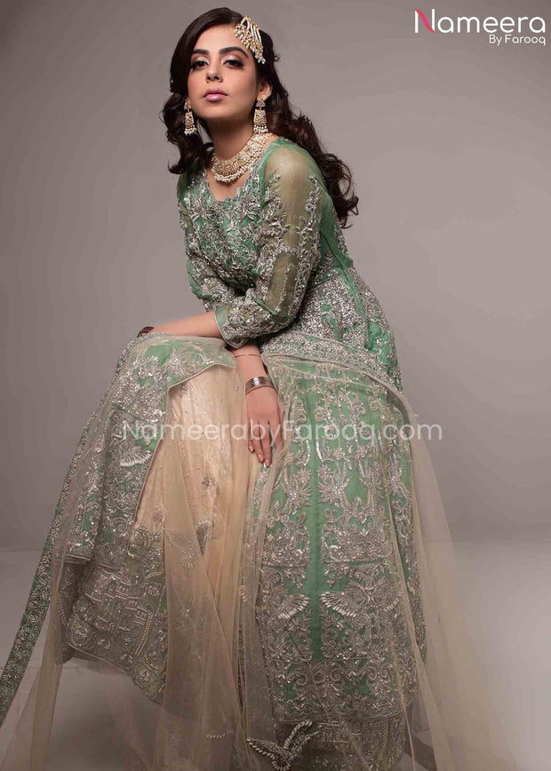 Royal Pakistani Lehenga Bridal for Walima Online Front Look