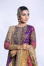 Royal Pakistani Mehndi Dress in Jacket and Sharara Style