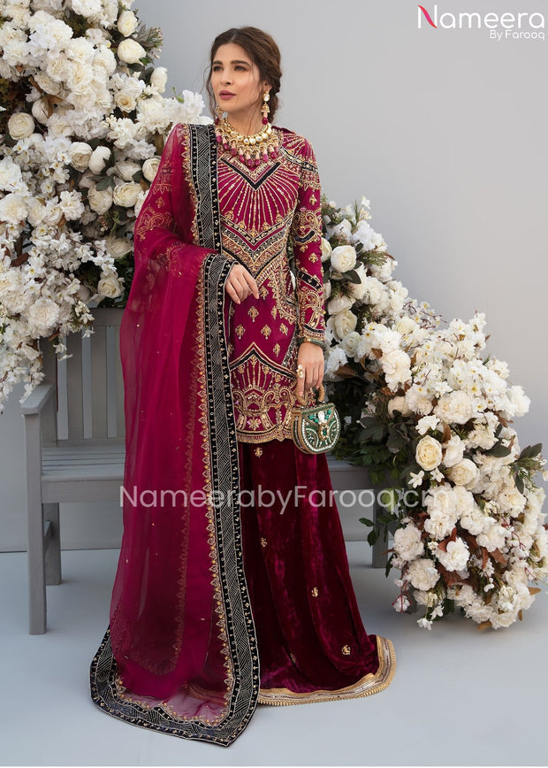 Royal Pakistani Sharara Suit for Wedding Wear