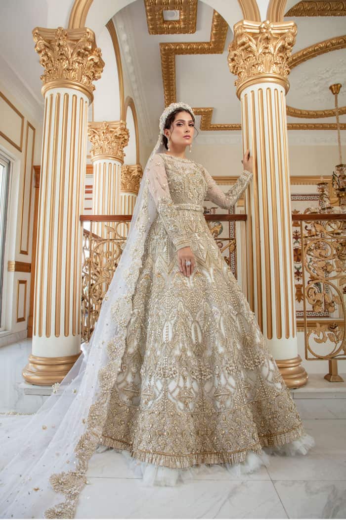 Royal Pakistani Wedding Gown in Premium Net