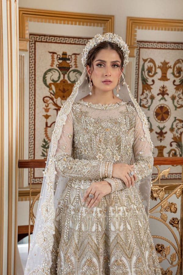 Royal Pakistani Wedding Gown in Premium Net Online