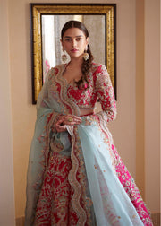 Royal Pink Lehenga Choli and Dupatta Pakistani Bridal Dress
