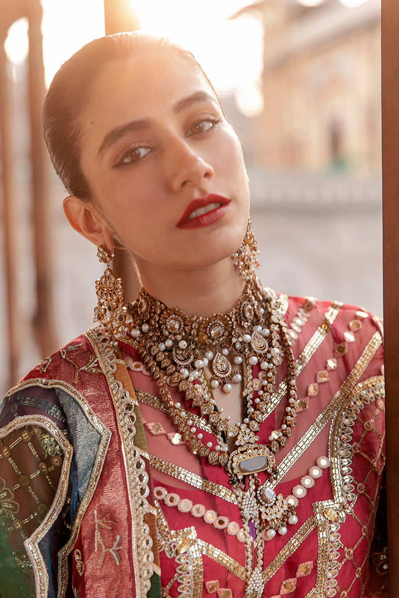 Royal Pink Wedding Dress Pakistani in Kameez Trouser Style