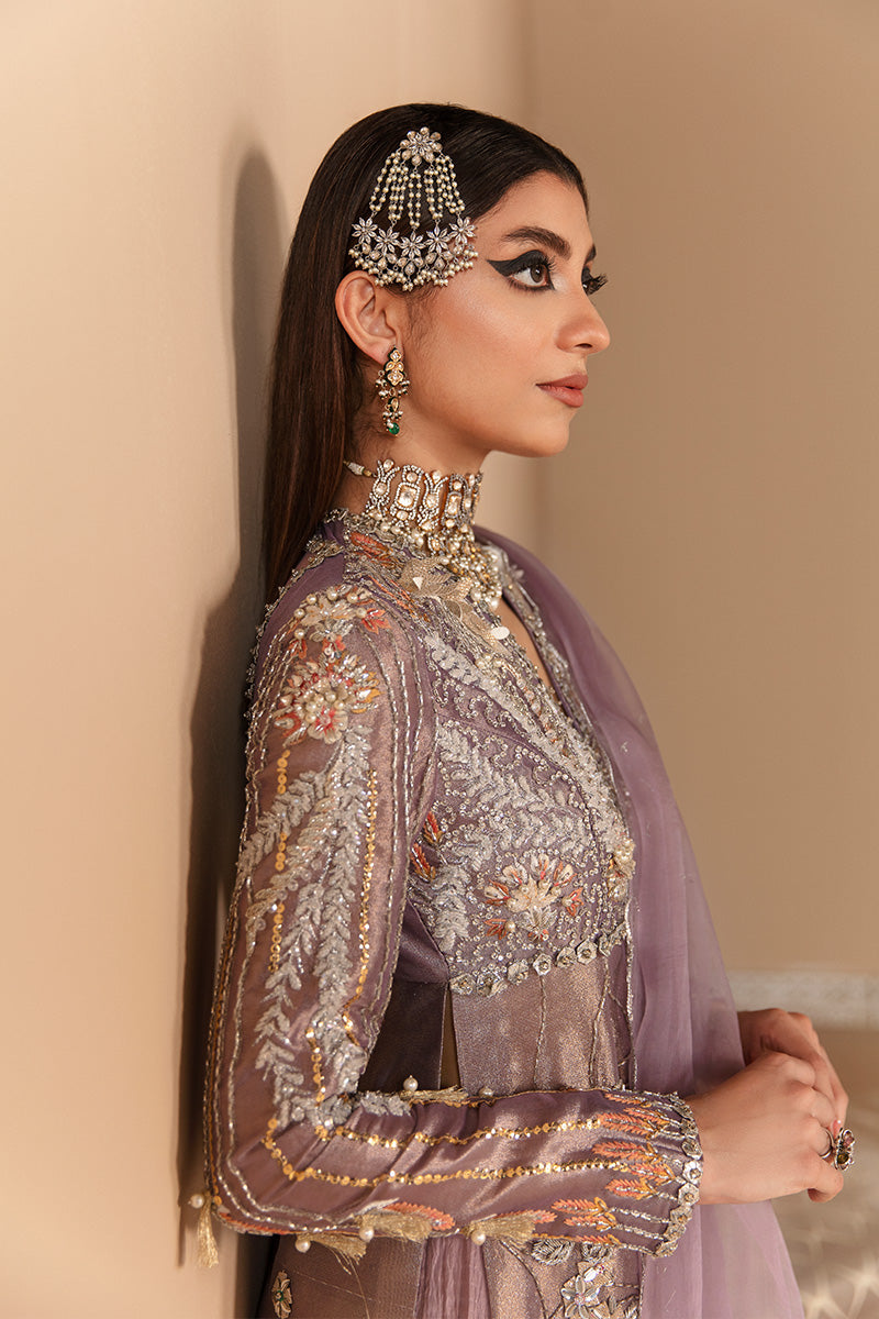 Royal Purple Wedding Dress Pakistani in Kameez Trouser Style