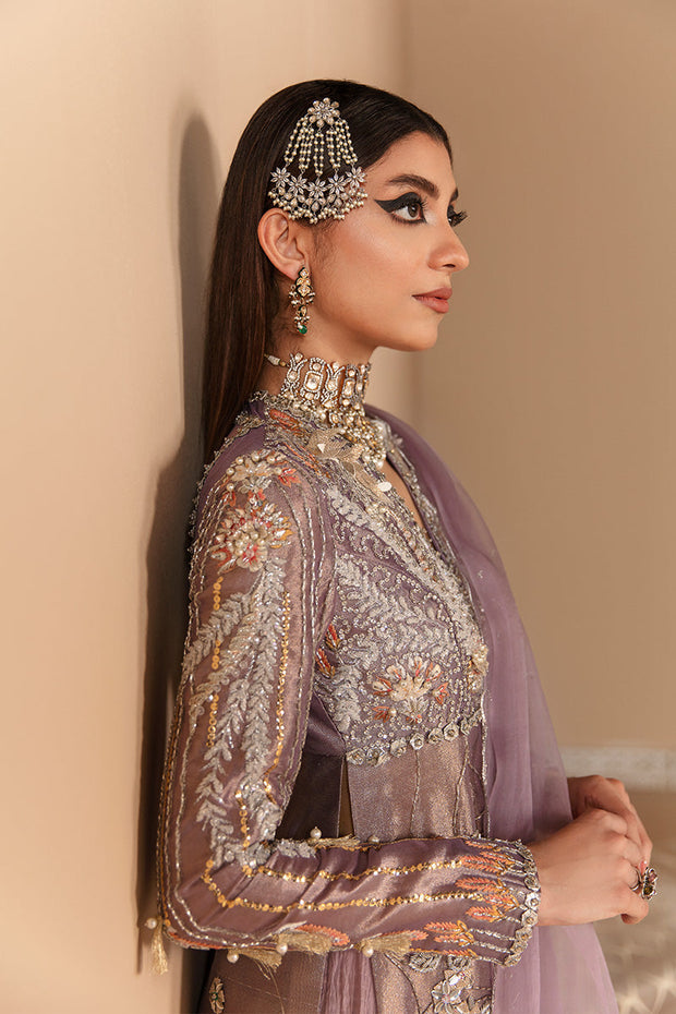 Royal Purple Wedding Dress Pakistani in Kameez Trouser Style