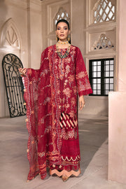 Royal Red Long Kameez Salwar in Pakistani Eid Dresses