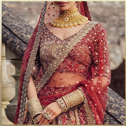 Royal Red and Gold Lehenga Choli Pakistani Bridal Dress Online