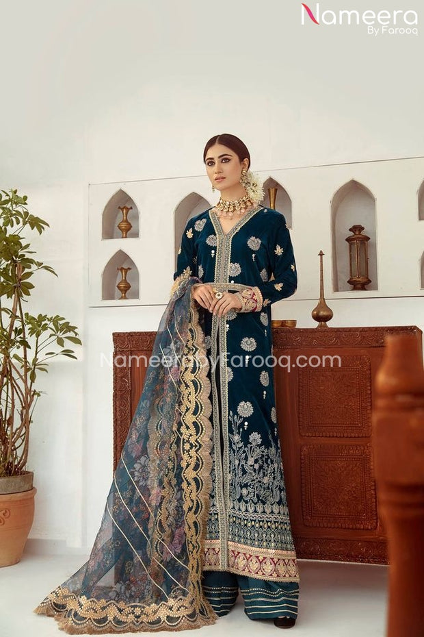 Royal Velvet Salwar Kameez Pakistani Design Dress