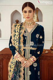 Royal Velvet Salwar Kameez Pakistani Design Dress 2021