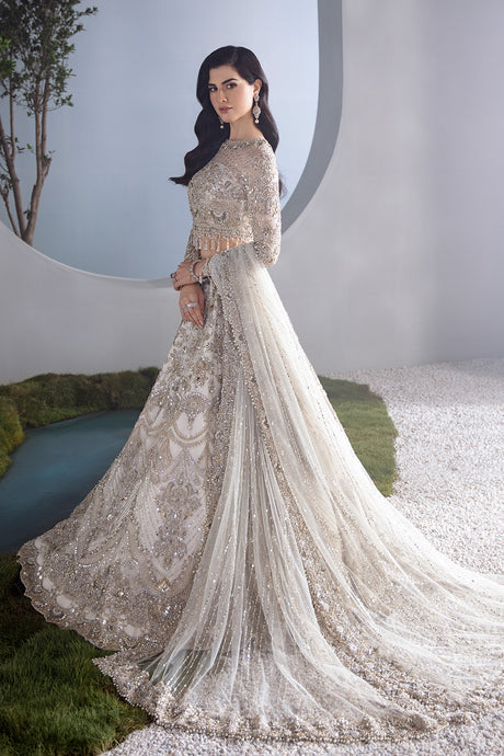 Royal White Lehenga Choli Dupatta Pakistani Bridal Dress