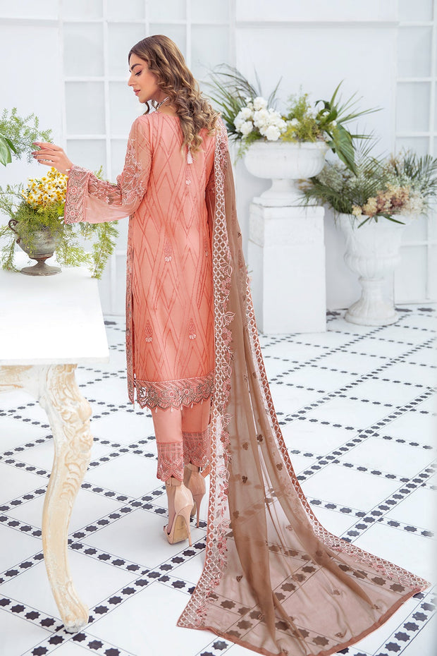 Salwar Kameez Online USA in Soft Peach Shade Latest