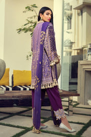 Sana Safinaz Lawn Dress in Purple Color Backside