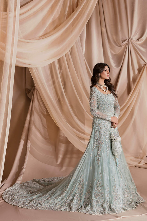 Satin Lehenga Skirt Gown Pakistani Wedding Dresses 2023