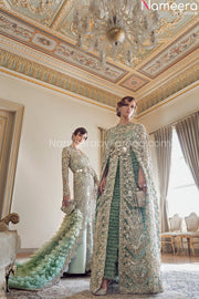 sea green bridal lehenga designer dress