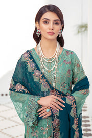 Sea Green Pakistani Dress with Royal Embroidery 2022