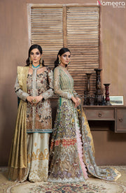 Asim Jofa Baby Pink Floral Lehenga Long Frock #BN681