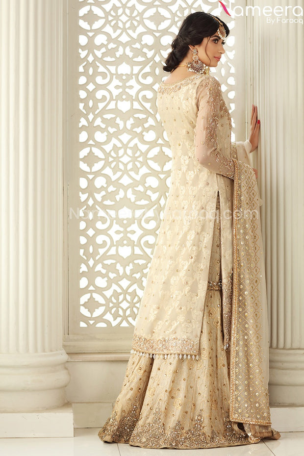 Buy Sharara Dress for Wedding With Long Shirt Online – Nameera by