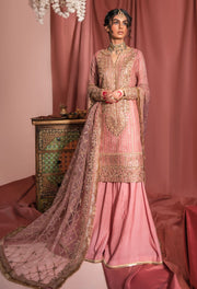 Sharara Kameez Dupatta Pink Pakistani Wedding Dress