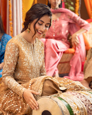 Sharara Kameez Mehndi Dress Pakistani for Bride Online