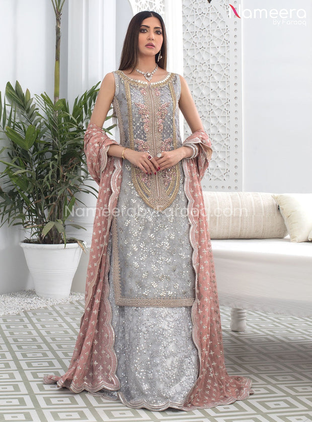 Sharara with Long Kameez