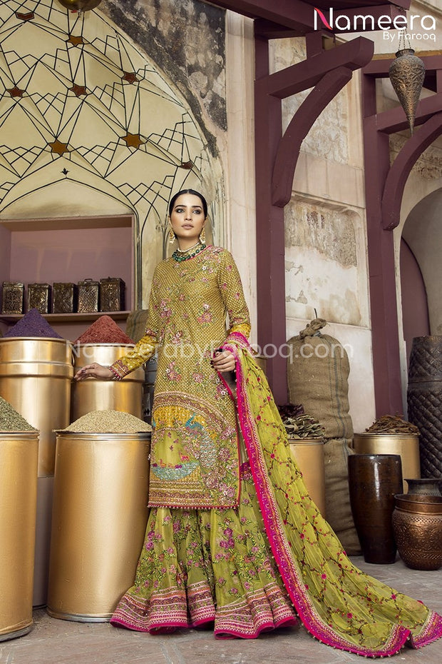 Shirt with Bridal Gharara Online