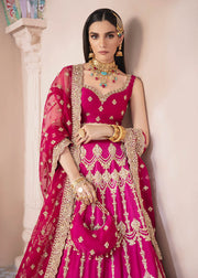 Shocking Pink Lehenga Choli Dupatta Dress