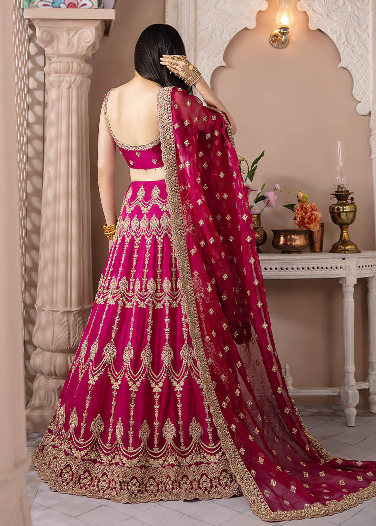 Gorgeous Shocking Pink Pakistani Bridal Lehenga for Brides