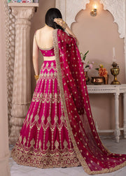 Pink Lehenga Choli Dupatta Dress for Bride