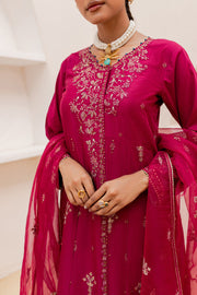 Shop Deep Rose Embellished Kameez Trousers Pakistani Party Dress