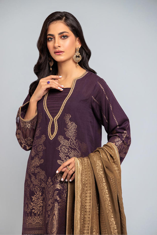 Shop Magenta Pakistani Kameez Salwar Suit in Classical Jacquard Party Dress