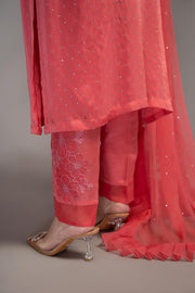 Shop Maria B Peach Pakistani Kameez Salwar Suit Elegant Party Dress